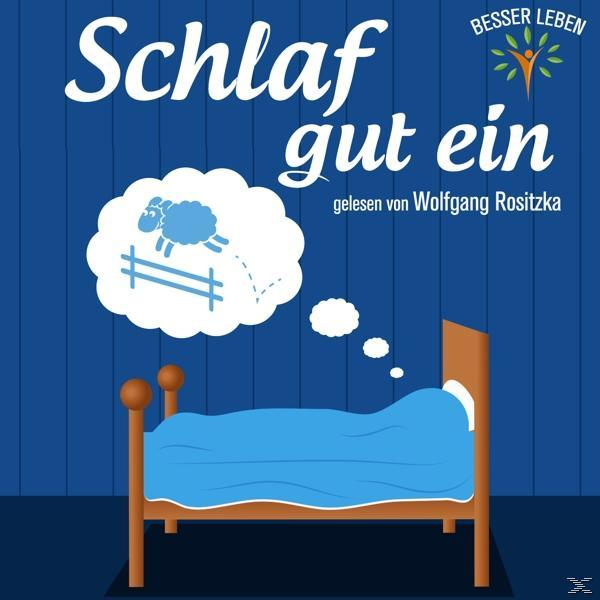 Buchcover mit einem Bett und einem Schaf in einer Sprechblase. Text: Schlaf gut ein (Schlaf gut ein).