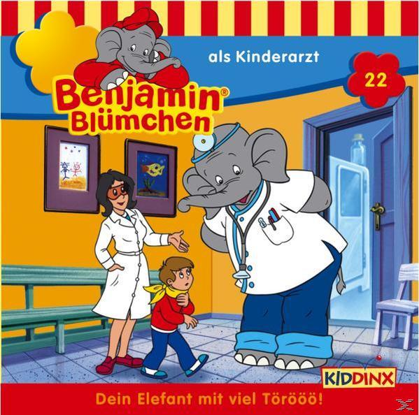 Cartoon-Cover von Benjamin Blümchen als Arzt; ein Elefant in einem Arztkittel sowie eine Frau und ein Junge.