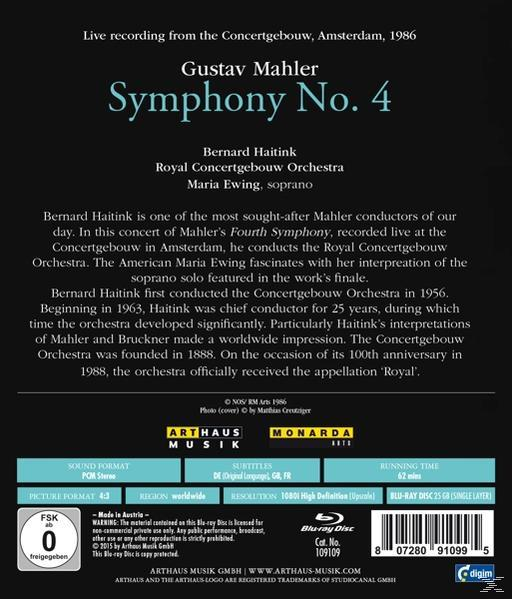 Bernard Haitink (dir) Concertgebouw Orchestra - Sinfonie 4  - (Blu-ray)