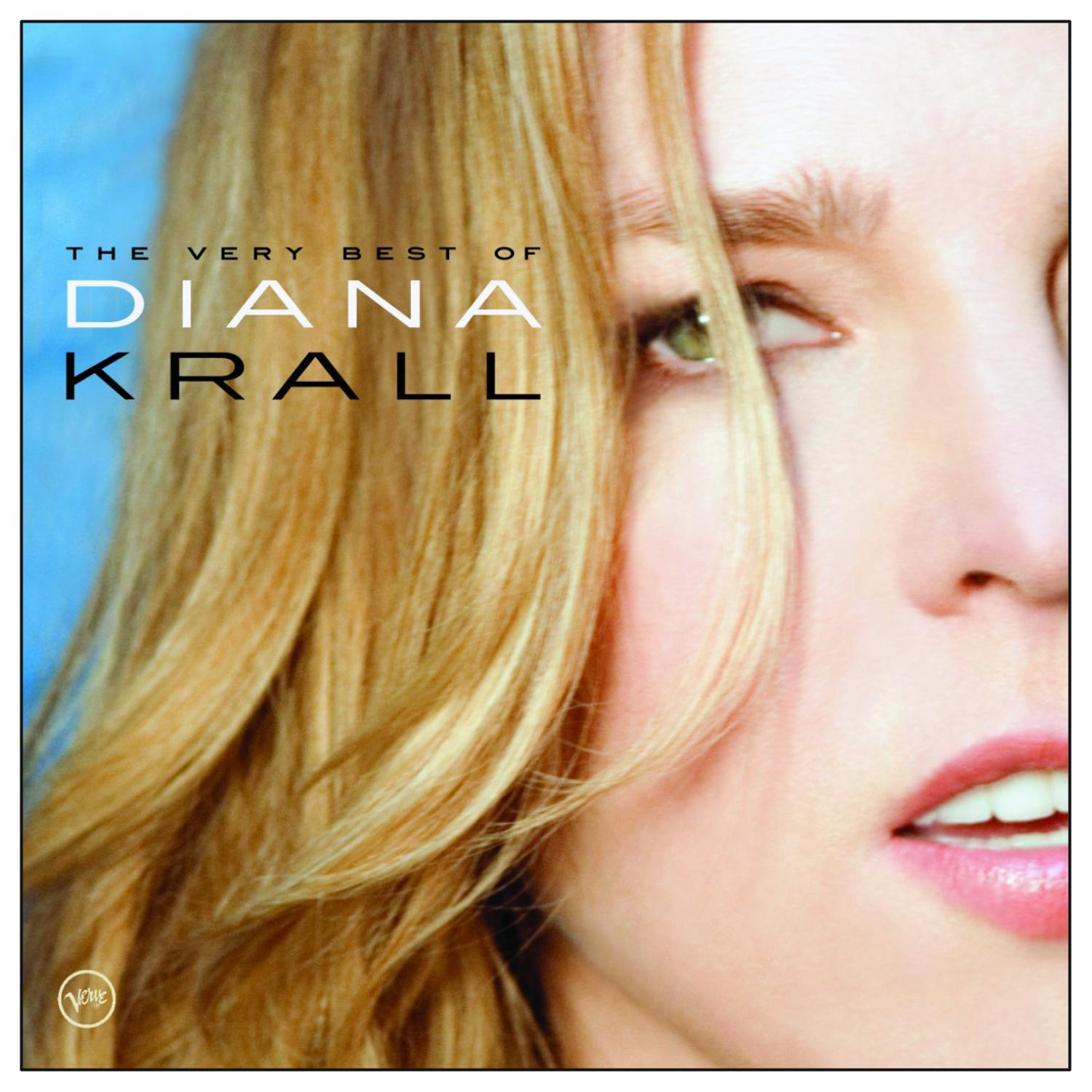Albumhoes van Diana Krall. Haar gezicht staat in de lijst. De titel is 'The Very Best Of'.