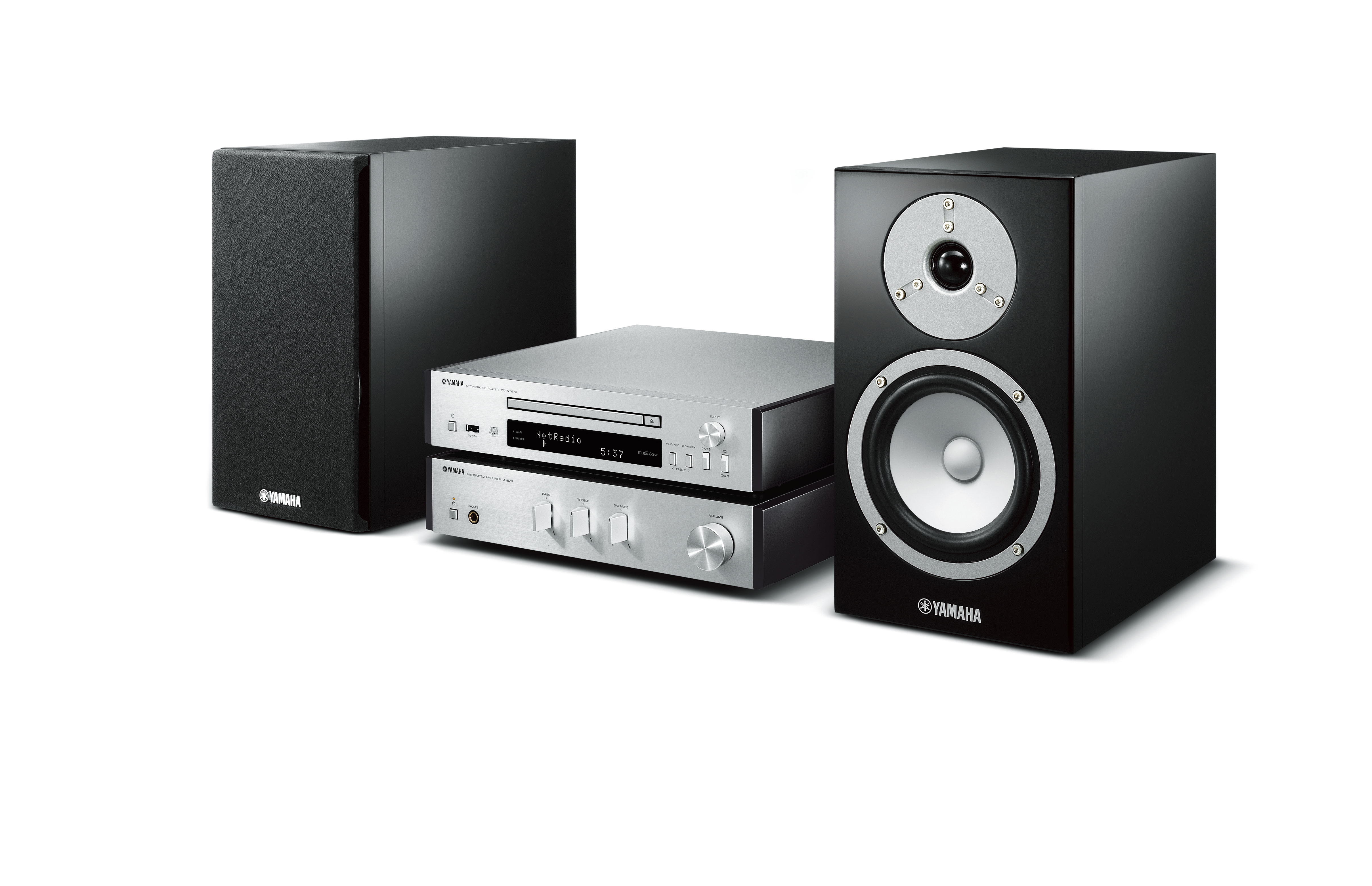 YAMAHA MCR-N670 Kompaktanlage (Schwarz/Silber)