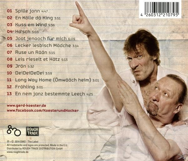 CD-Cover mit zwei Männern, von denen einer zeigt. Titelliste ist auf der Seite.