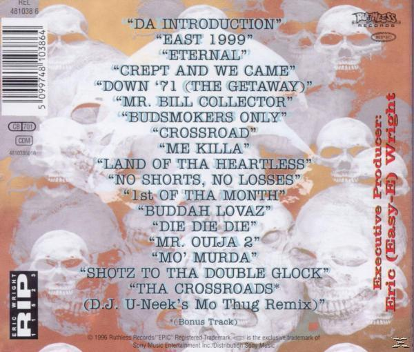 Albumcover mit Schädeln, Songtiteln und Text: Eternal, Creed and We Came.