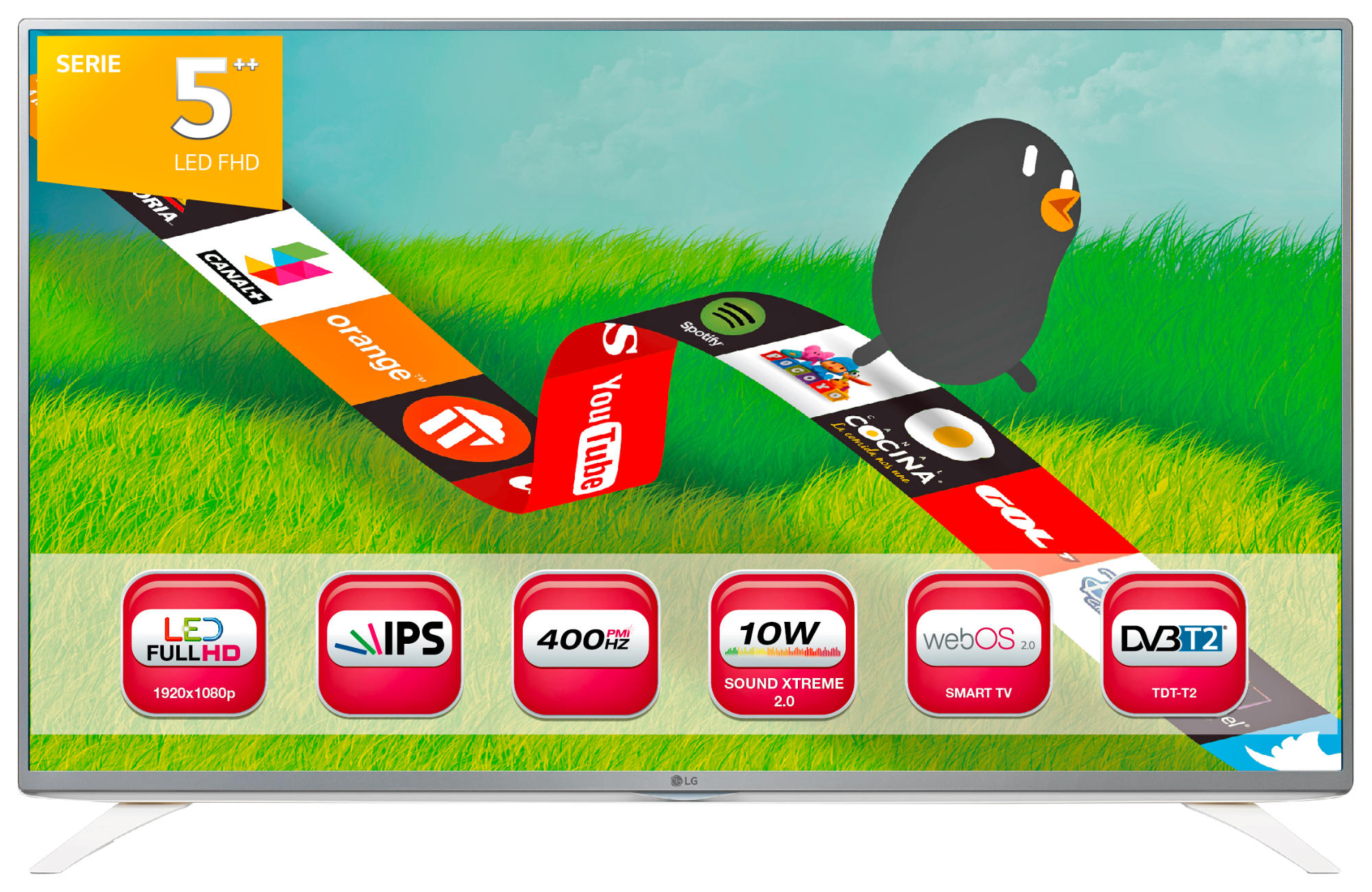 TV LED 43" - LG 43LF590V, Full HD, 400Hz PMI, Smart TV webOS 2.0