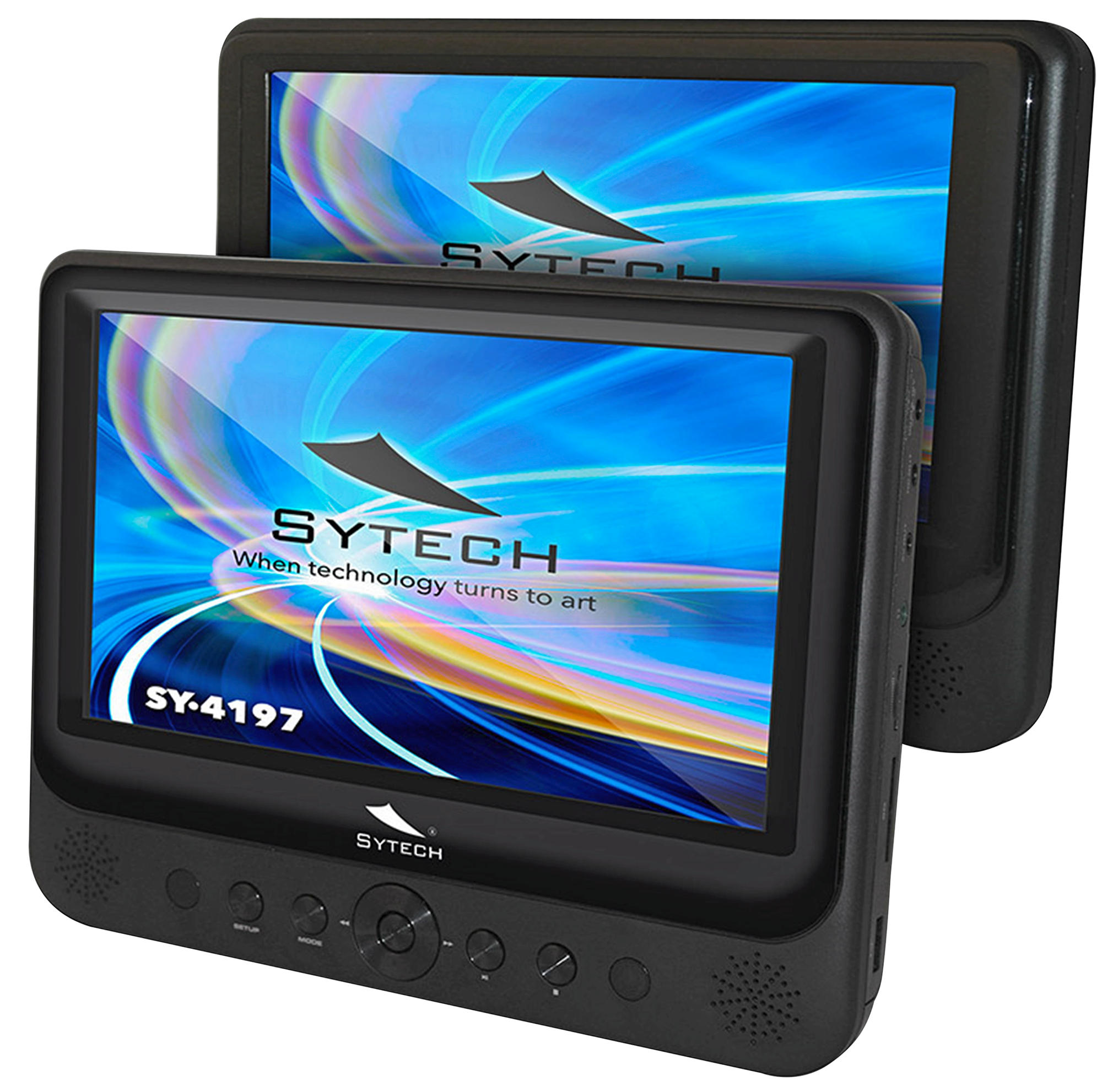 DVD Portátil - Sytech SY4197 Doble pantalla, 9", USB, SD