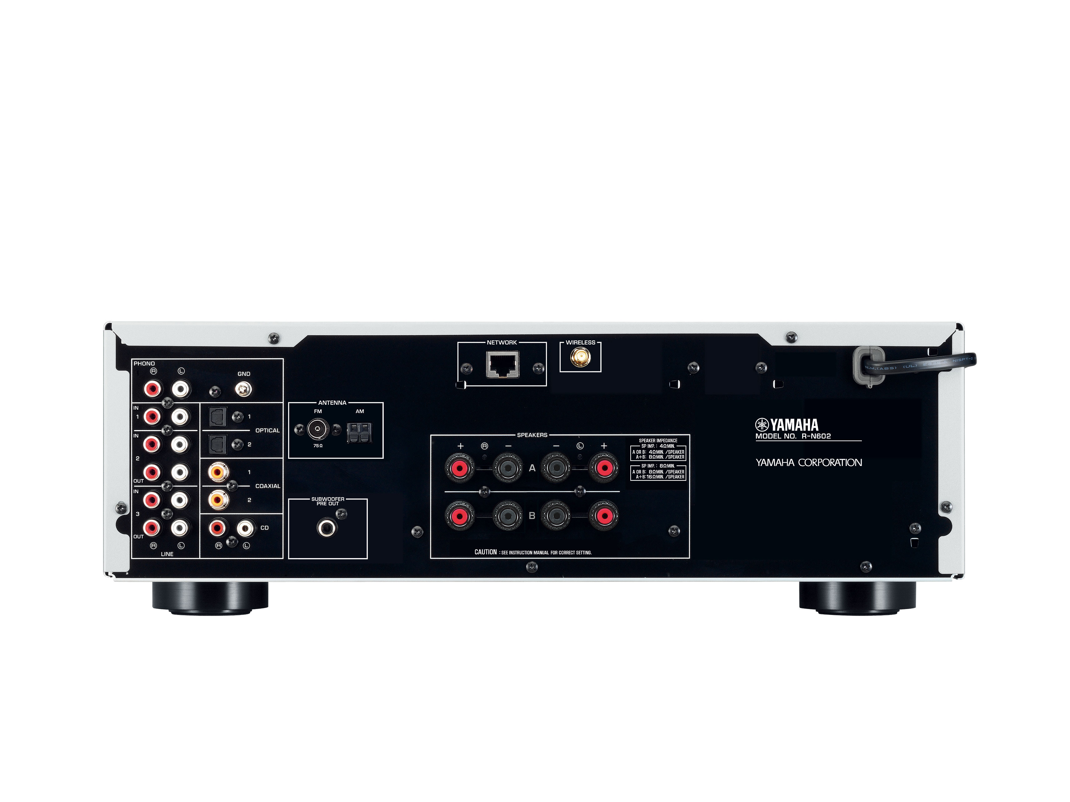 YAMAHA R-N602 HiFi Receiver (2 Kanäle, 105 Watt pro Kanal, Schwarz)