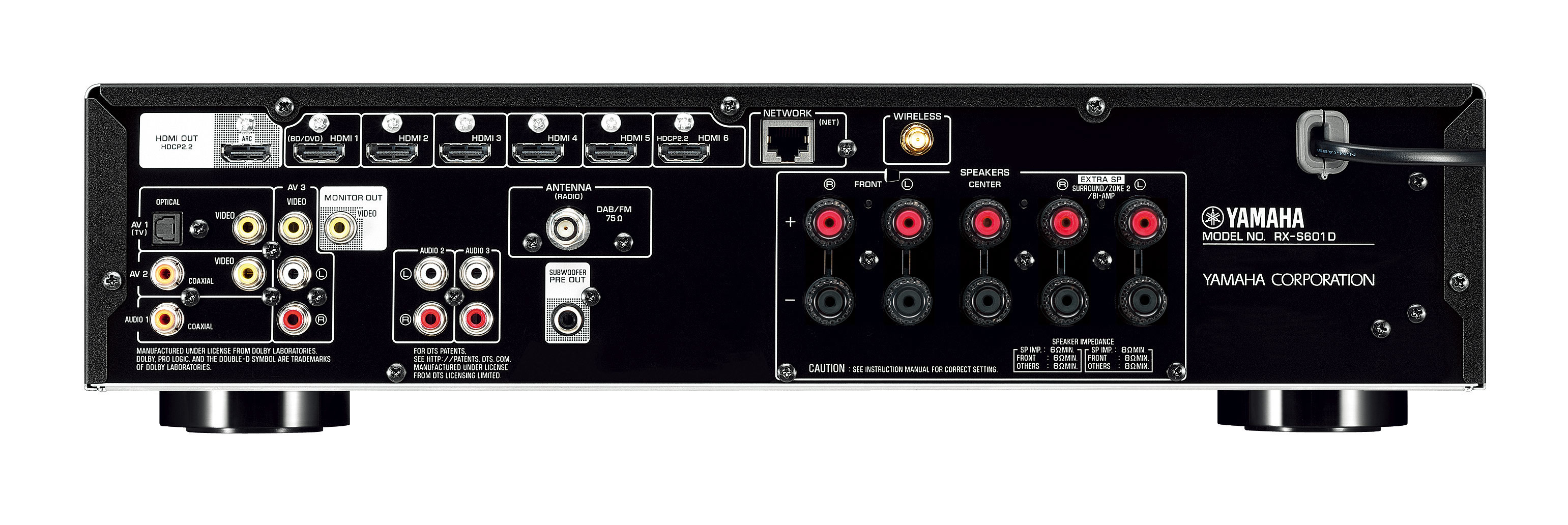 YAMAHA RX-S601D AV-Receiver (5 Kanäle, 95 Watt pro Kanal, Schwarz)