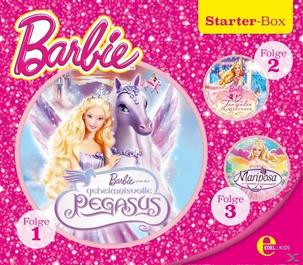 Barbie Starter-Box-Cover. Barbie und ein Pegasus sind vorne.