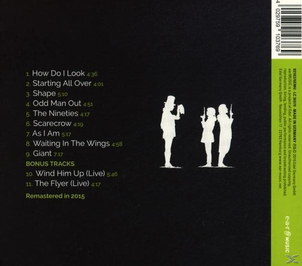 Albumcover: Schwarzer Hintergrund mit Titelliste und drei weißen Silhouetten.