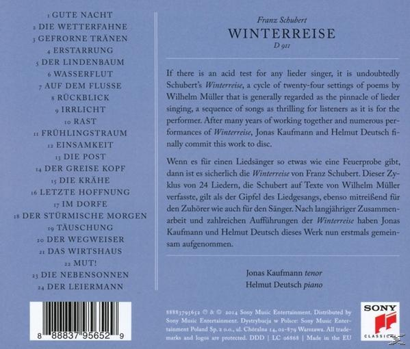 Albumcover für Winterreise. Enthält Titelliste und Informationen.