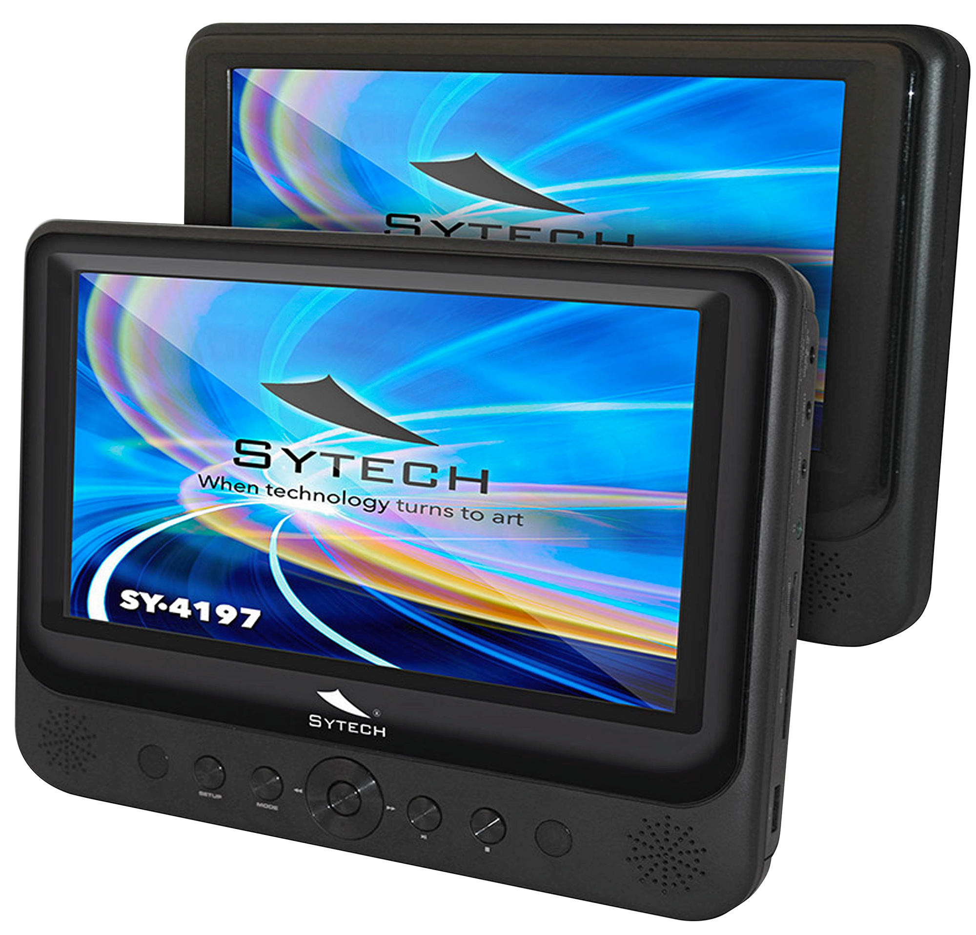 DVD Portátil - Sytech SY4197 Doble pantalla, 9", USB, SD