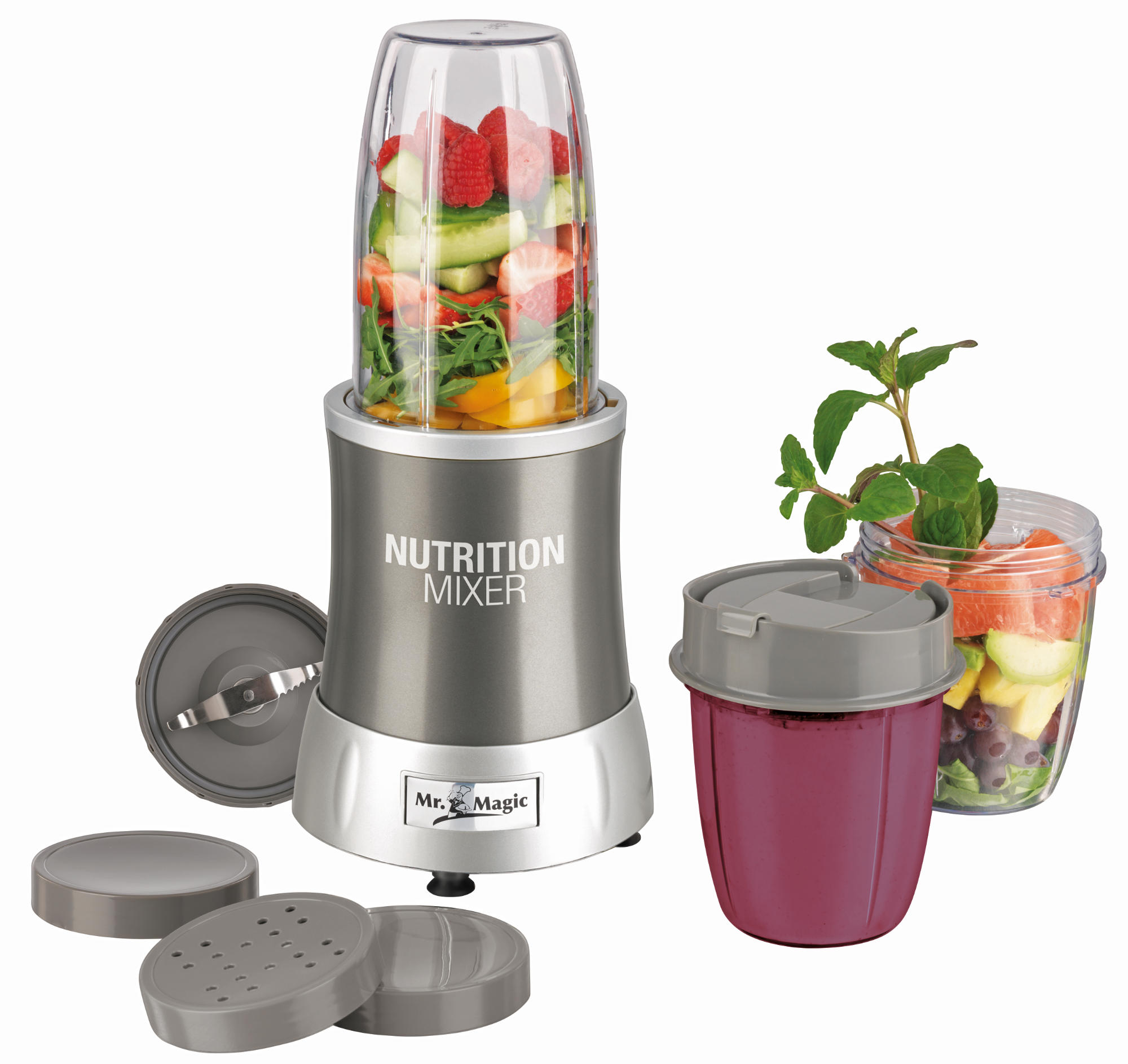 GOURMETMAXX 4505 Smoothie Maker Grau (700 Watt, 0.7 l)
