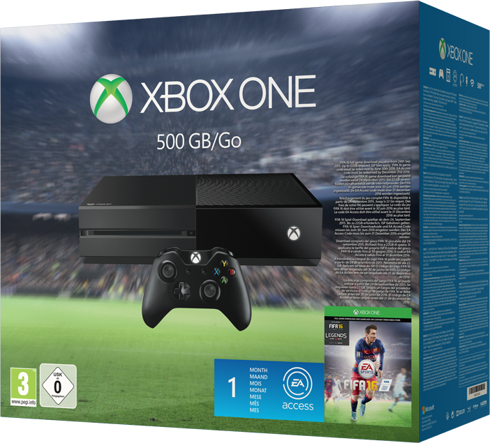 MICROSOFT Xbox One 500GB mit FIFA 16 (DLC)+ 1 Monat EA Access gratis + Forza Motorsport 6