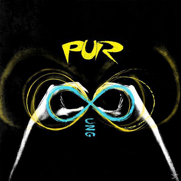 Albumcover mit Händen, die ein Unendlichkeitszeichen bilden, das Wort 'PUR' steht oben.