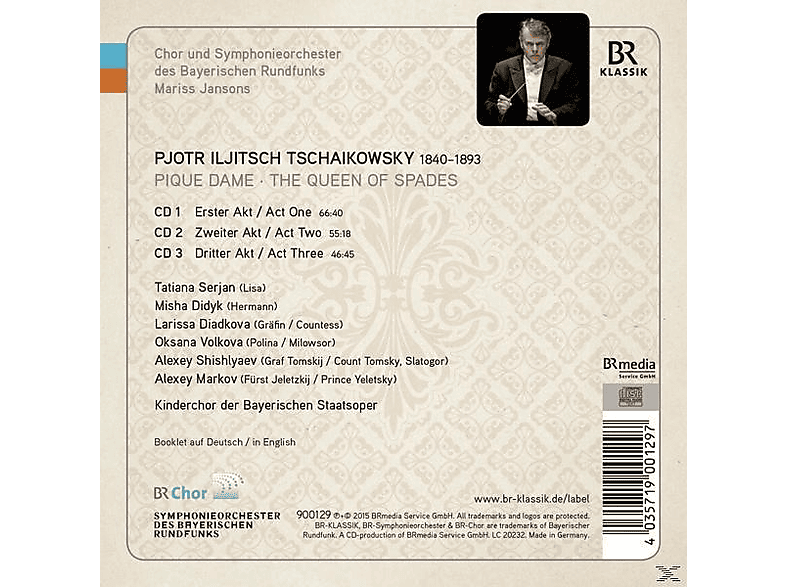 Thumbnail - Mariss Jansons, Chor und Orchestra des BAyerischen Rundfunks, Tatjana Serjan, Misha Didyk, Larissa Diadkova - Pique Dame...