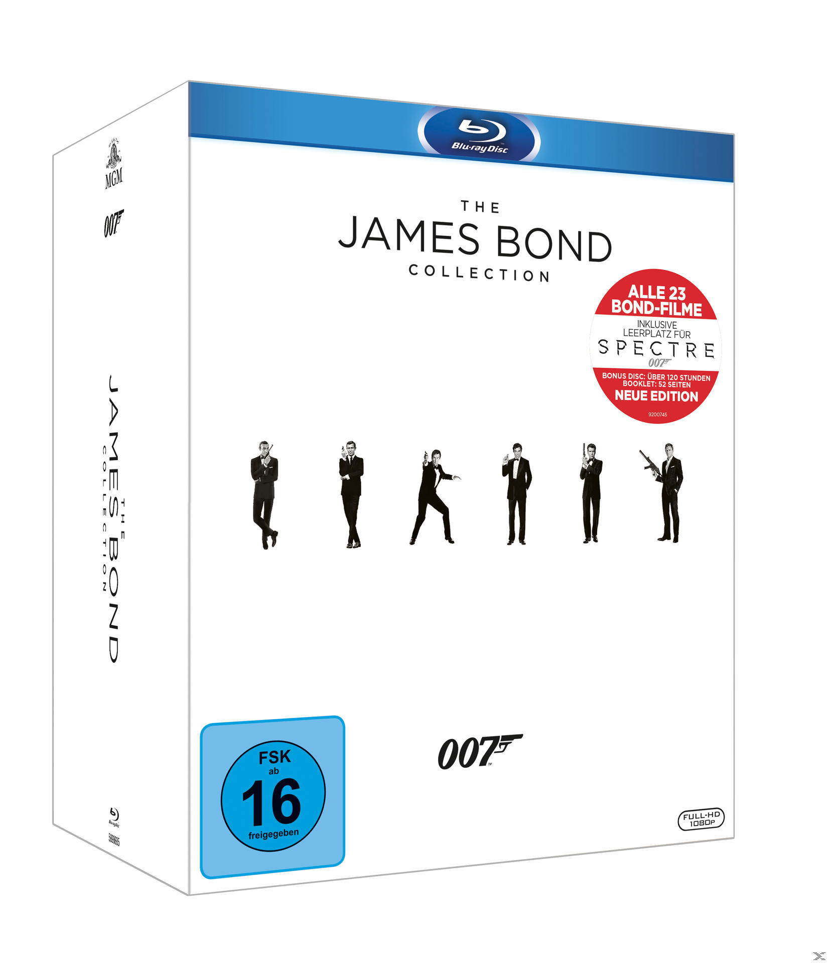 The James Bond Collection (+ Leerplatz für Spectre + Bonus Disc + Booklet, 24 Discs) Blu-ray