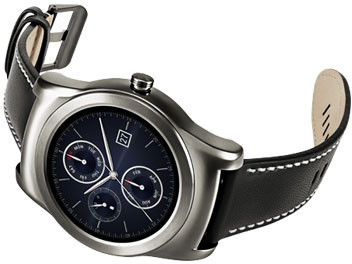 LG 2027486 Watch Urbane Smart Watch Echtleder Armband; auswechselbar mit Standard 22 mm Pitch, Silber