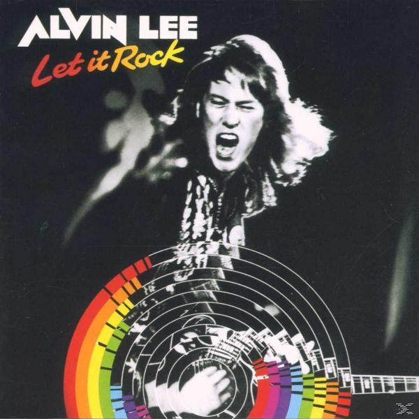 Album borító, Alvin Lee gitárral, szivárvány dizájnnal és fekete háttérrel.