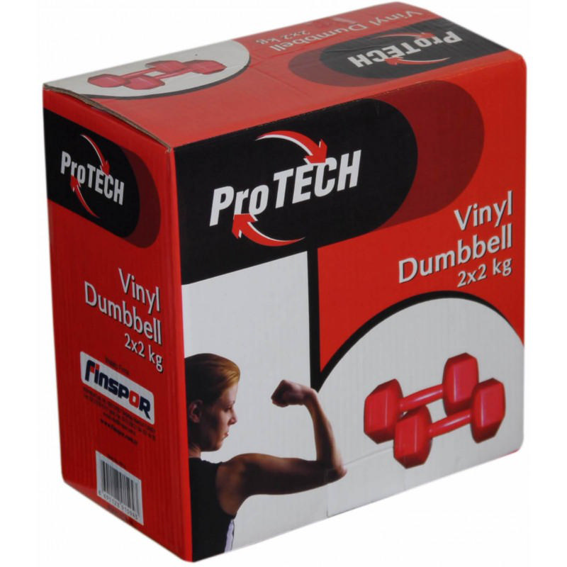 PROTECH Dambıl Kutulu Çift Vinly 2 kg Kırmızı