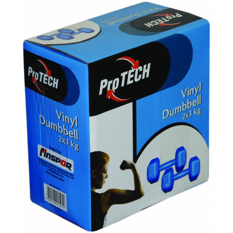 PROTECH Dambıl Kutulu Çift Vinly 3 kg Lacivert