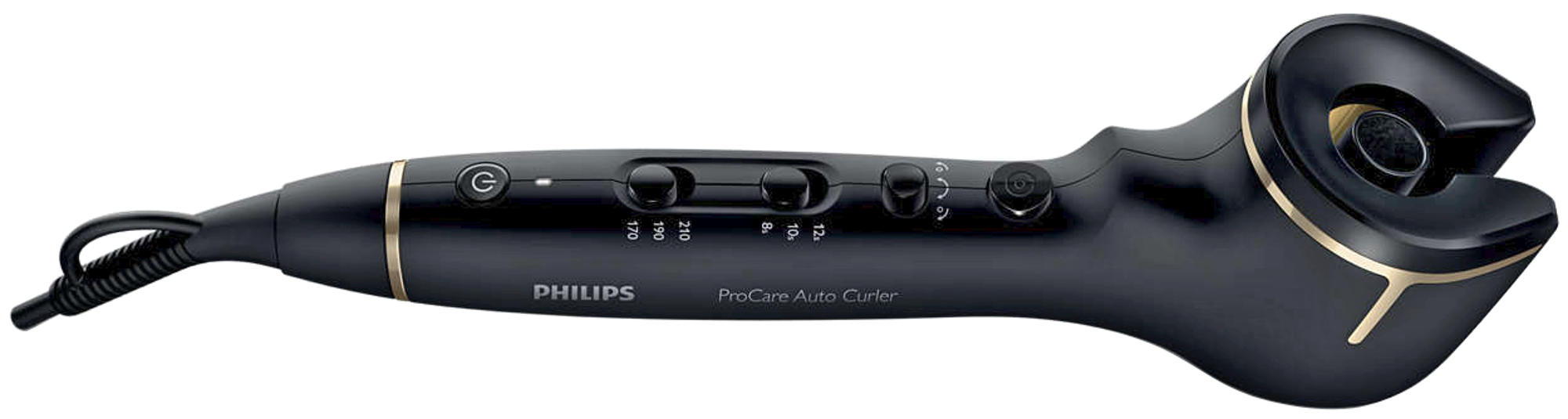 PHILIPS ProCare Auto Curler HPS940/00 für perfekte Locken auf Knopfdruck, 30s Aufheizzeit, schwarz Schwarz