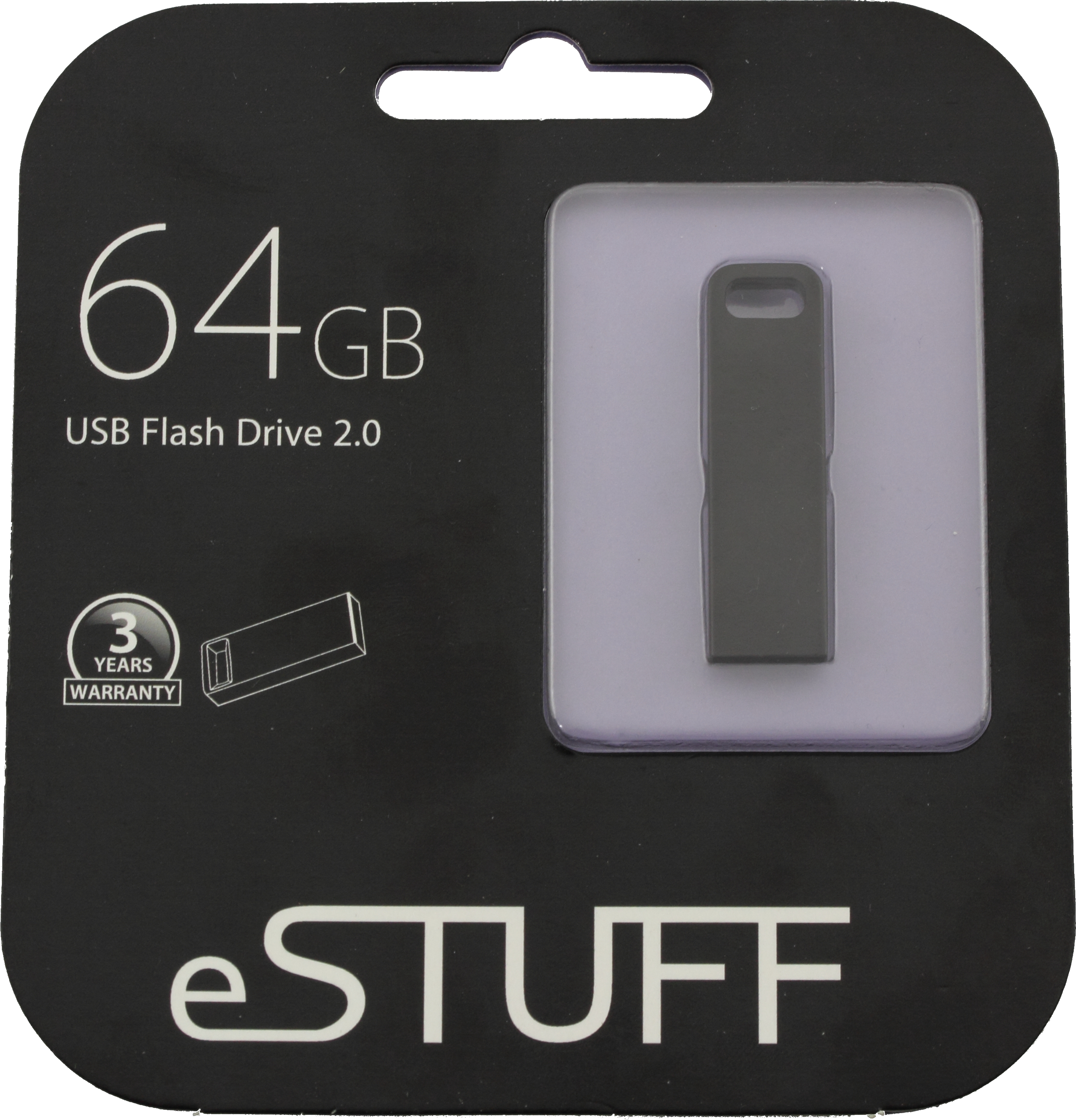 ESTUFF USB Stick 2.0 64 GB schwarz
