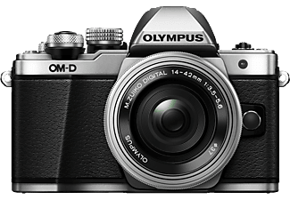 OLYMPUS OM-D E-M10 Mark II silber mit Objektiv M.Zuiko digital 14-42mm EZ