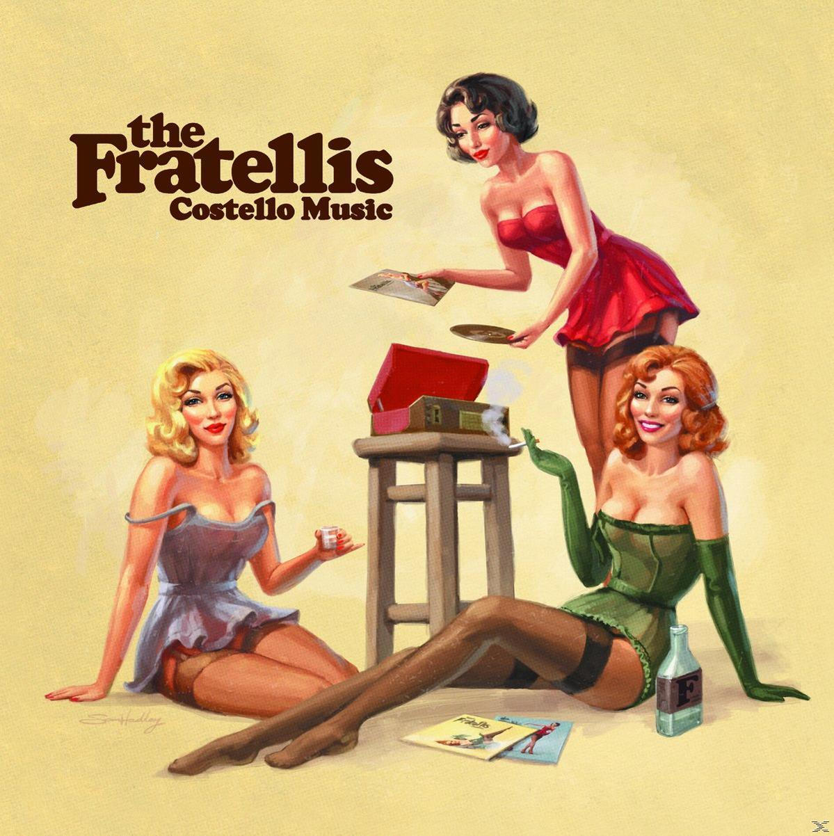 Album borító: Három nő retró ruhákban, piros lemezjátszóval és 'The Fratellis' felirattal.