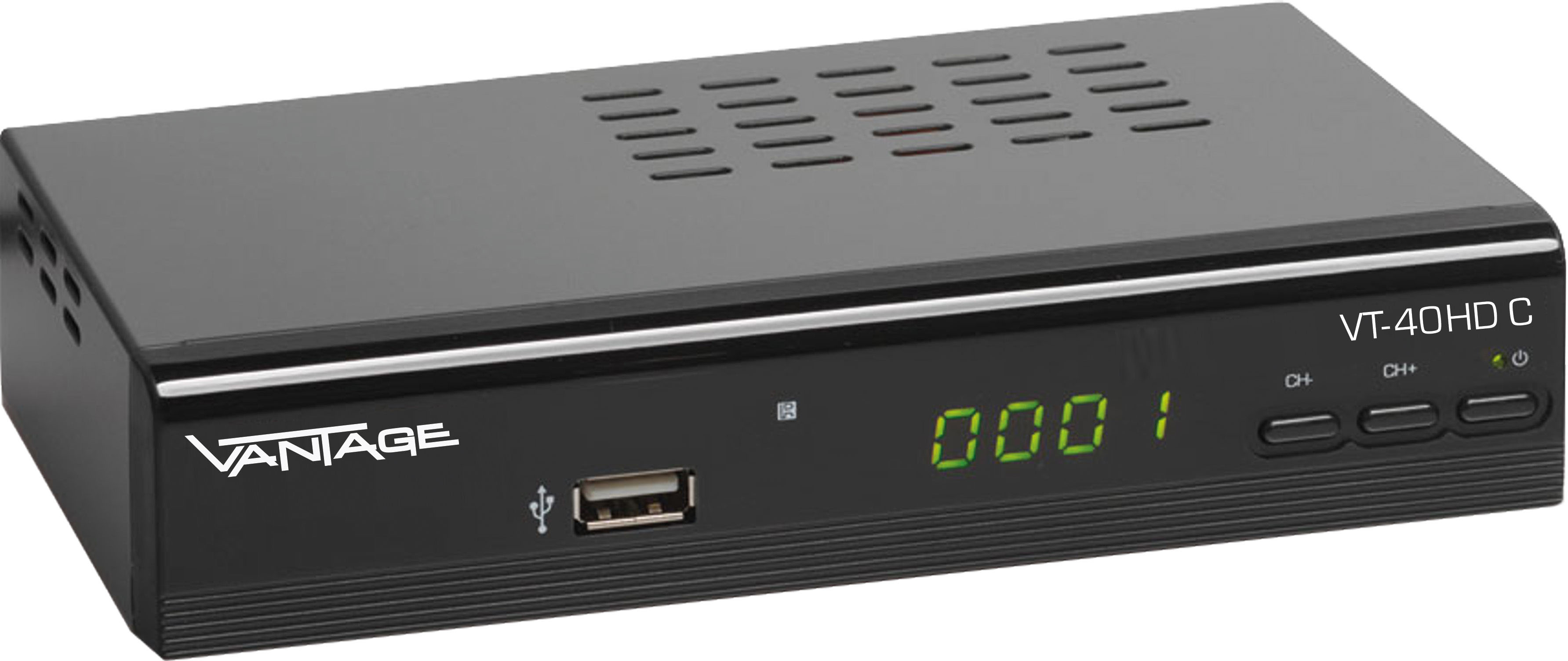 VANTAGE VT-40 HD C  Kabel-Receiver (HDTV, DVB-C, Schwarz)