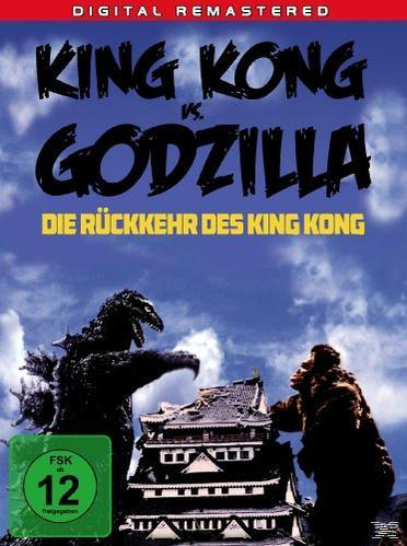 Blu-ray-Cover mit King Kong vs. Godzilla, zwei Monster stehen sich gegenüber.