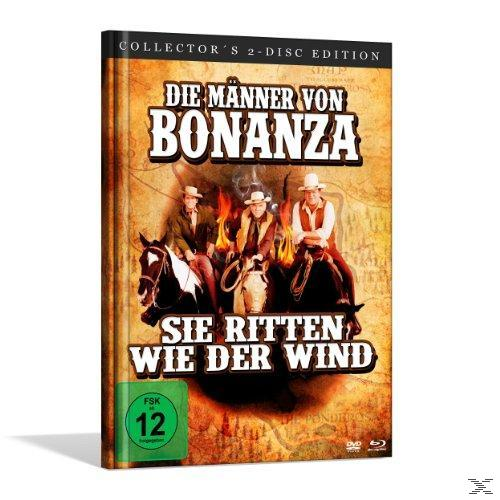 DVD-Cover eines Westernfilms mit drei Cowboys auf Pferden.
