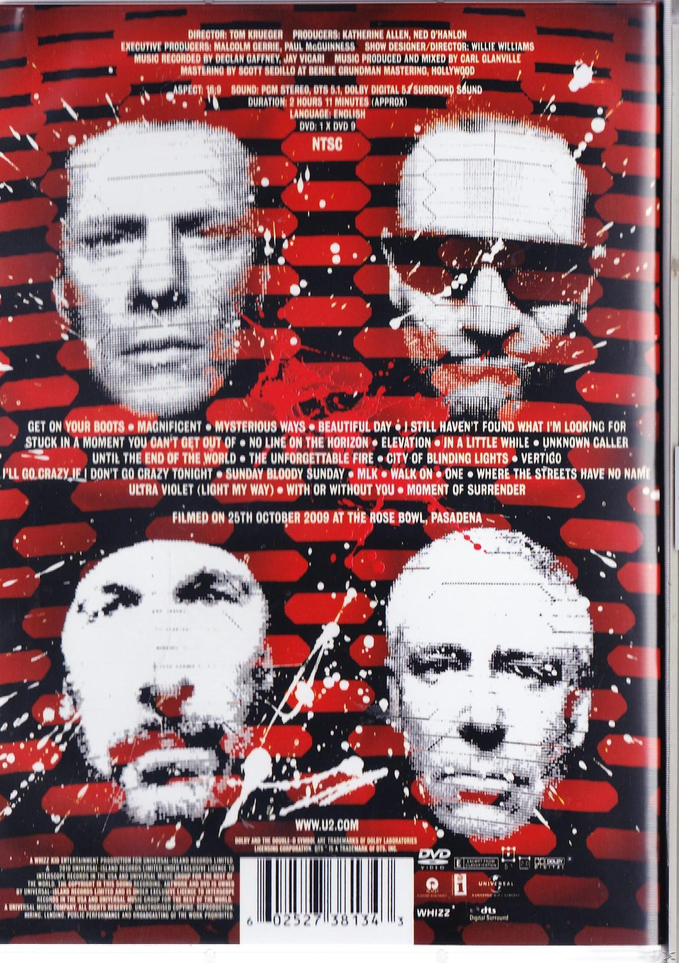 DVD-Cover mit vier Gesichtern und Text. Der Text enthält 'Get on your boots', 'Magnificent' und 'Mysterious ways'.