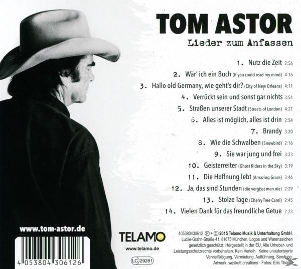 Albumcover mit einem Mann mit Cowboyhut und Songtiteln.