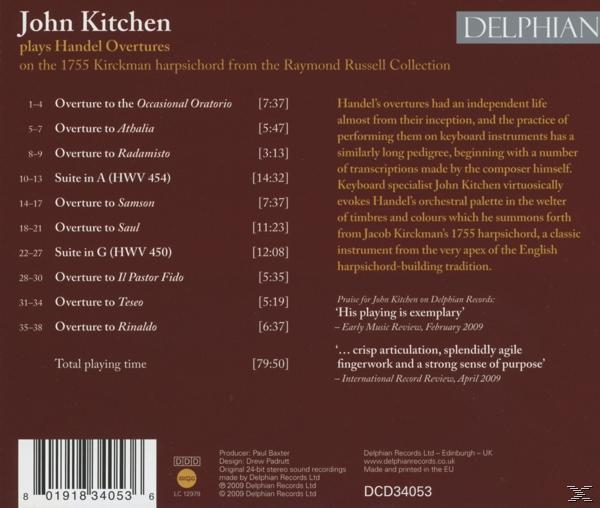 John Kitchen - Ouvertüren Und Suiten  - (CD)