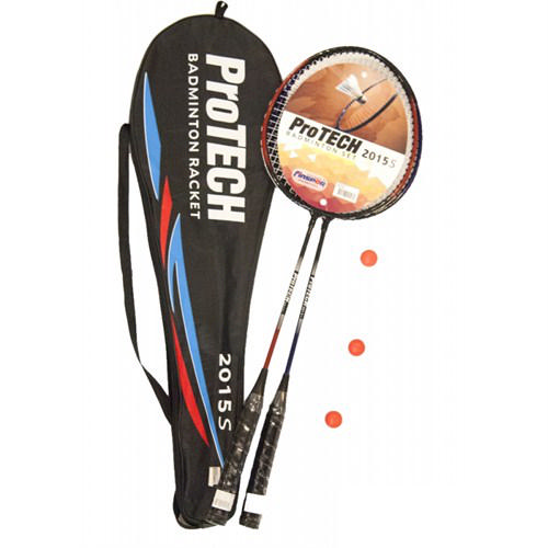 PROTECH 2015S Badminton Seti 2 Raket + 3 Badminton Topu + Taşıma Çantası