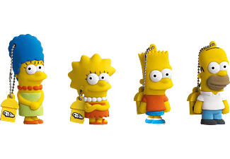 Pendrive 8Gb - Tribe Homer, USB 2.0, Los Simpsons, goma blanda
