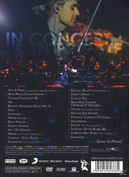 David Garrett - DAVID GARRETT LIVE-IN CONCERT & IN PRIVATE  - (DVD)