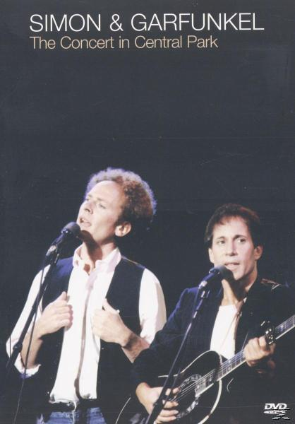 DVD-Cover mit zwei singenden Männern und Text 'SIMON & GARFUNKEL The Concert in Central Park'.