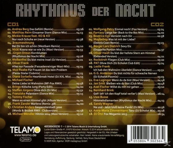 VARIOUS - Rhythmus 4 WDR 12 Nacht (CD) - Folge Der