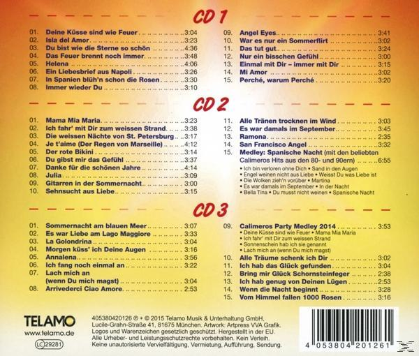 CD-Cover mit Tracklisten in 3 Sprachen. Verfügt über einen blauen Hintergrund mit Songtiteln in Weiß.