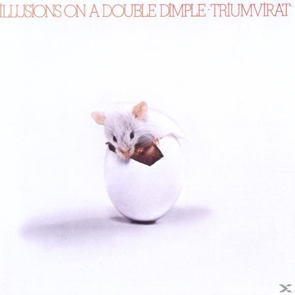 Albumcover mit einer Maus in einem Ei, Text 'Illusions on a Double Dimple' und 'Triumvirat'.