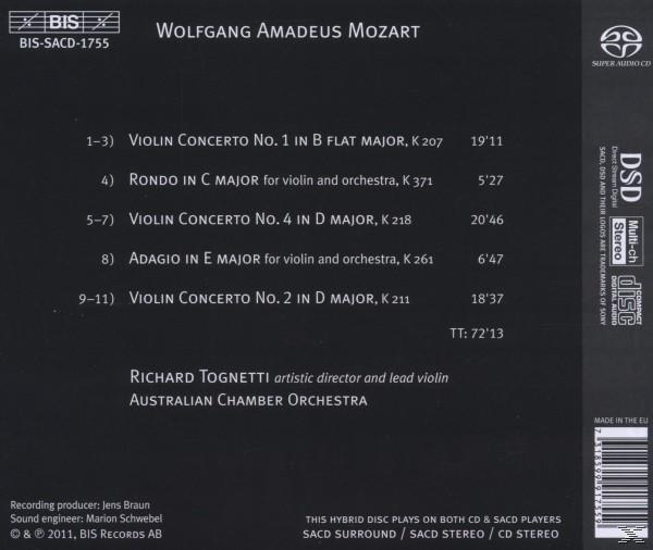 Richard & Australian Chamber Orchestra Tognetti - Violinkonzerte Vol.2  - (SACD Hybrid)