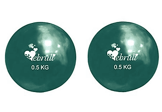 EBRULI Yeşil İkili 1 kg (2 x 0,5) Pilates Ağırlık Topu