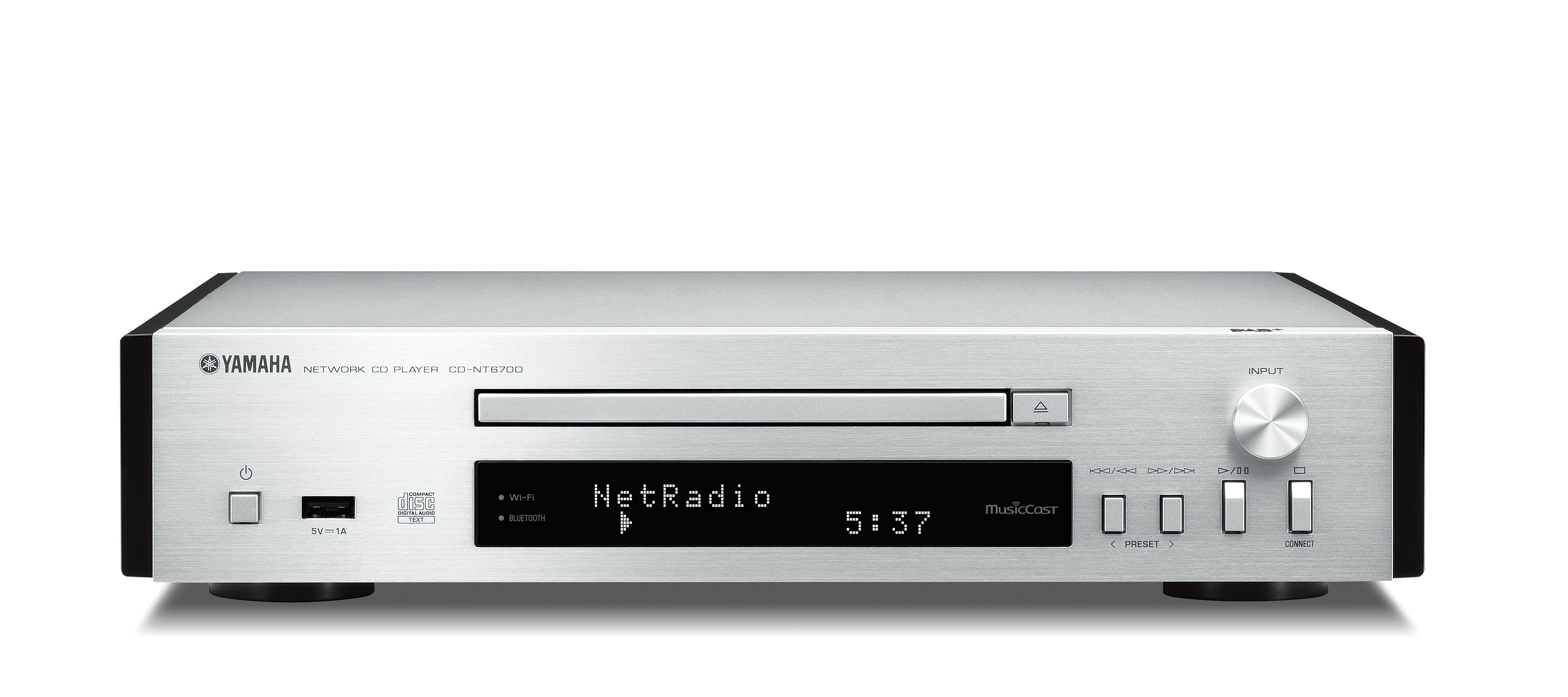YAMAHA CD-NT670D  Netzwerk CD-Spieler mit MusicCast, Silber