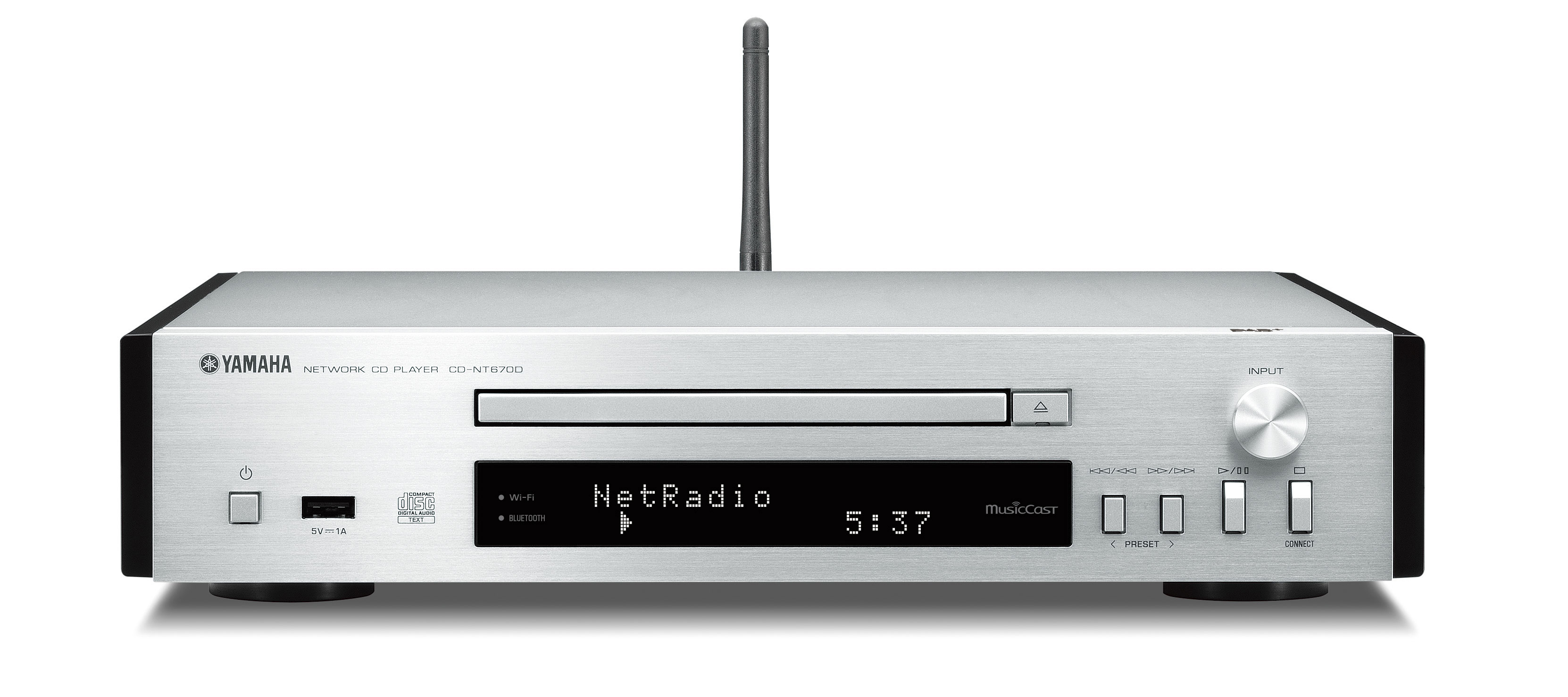 YAMAHA CD-NT670D  Netzwerk CD-Spieler mit MusicCast, Silber