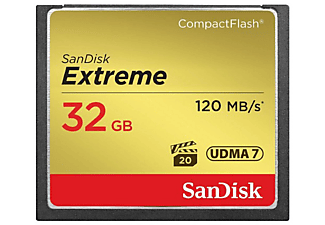 SANDISK Extreme UDMA 7 - Compact Flash-Speicherkarte  (32 GB, 120, Grau/Gold)