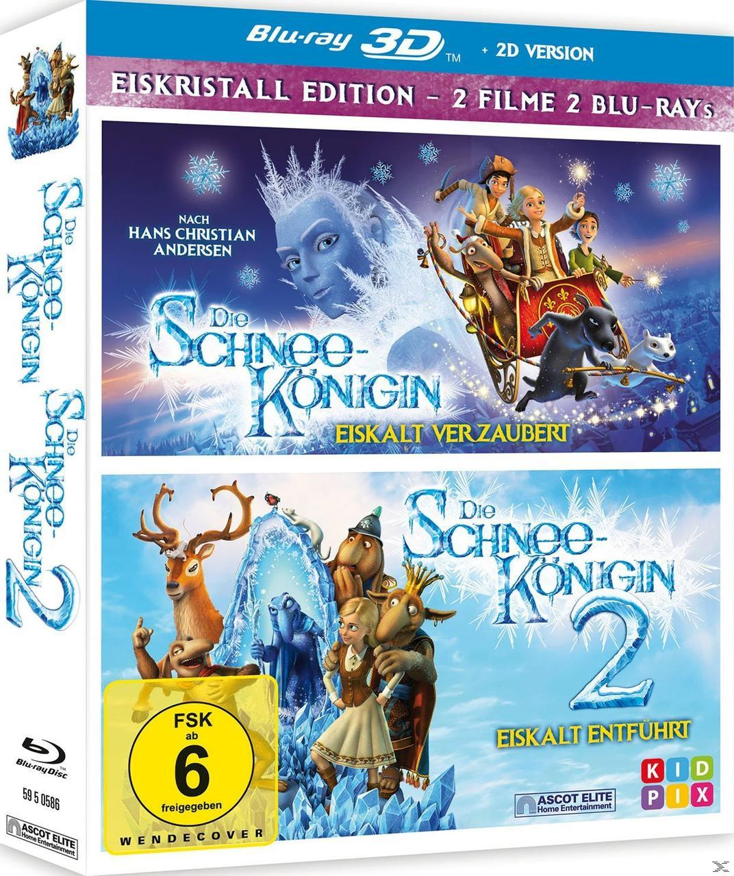 Blu-ray-Box-Set mit zwei animierten Filmen, mit blauem und weißem Design.