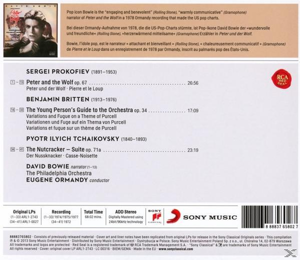 Rückseite eines Albums von Sergei Prokofjew und anderen. Text mit Titeln und Credits. Weißer Hintergrund.