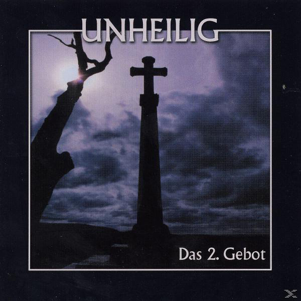 Albumcover: Silhouette eines Kreuzes auf einem Pfeiler, dunkler Himmel, das Wort 'Unheilig'.