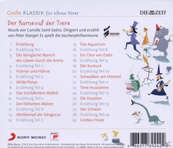 Albumcover mit cartoonartiger Illustration und deutschem Text.